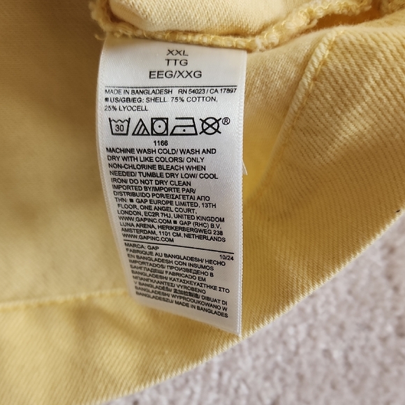 GAP Women's Sunny Yellow Denim Tank Top - Picture 3 of 5